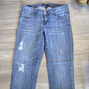 Blue Denim Ripped Jeans